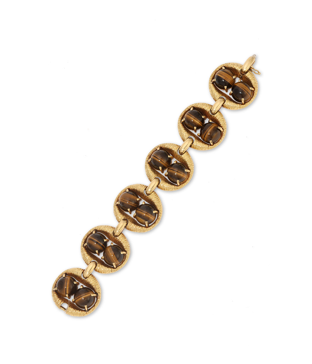 Cabochon Tiger’s Eye Bracelet in 18k Gold