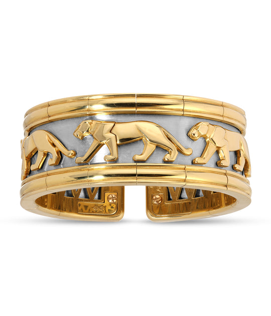 Cartier Walking Panthère Bracelet in 18k Yellow & White Gold