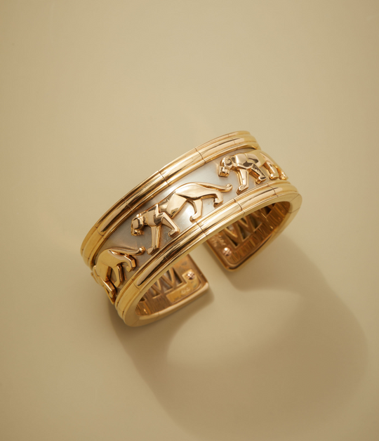Cartier Walking Panthère Bracelet in 18k Yellow & White Gold