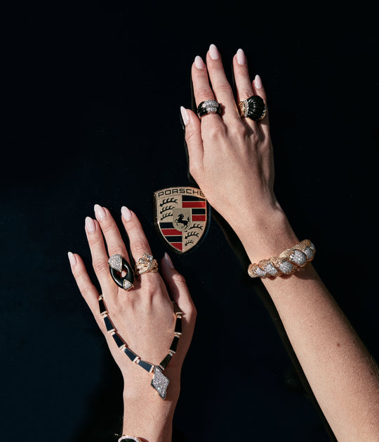 Onyx & Diamond Ring in 18K Gold