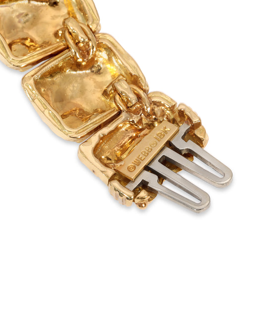 David Webb Textured Collar Necklace in 18K Gold