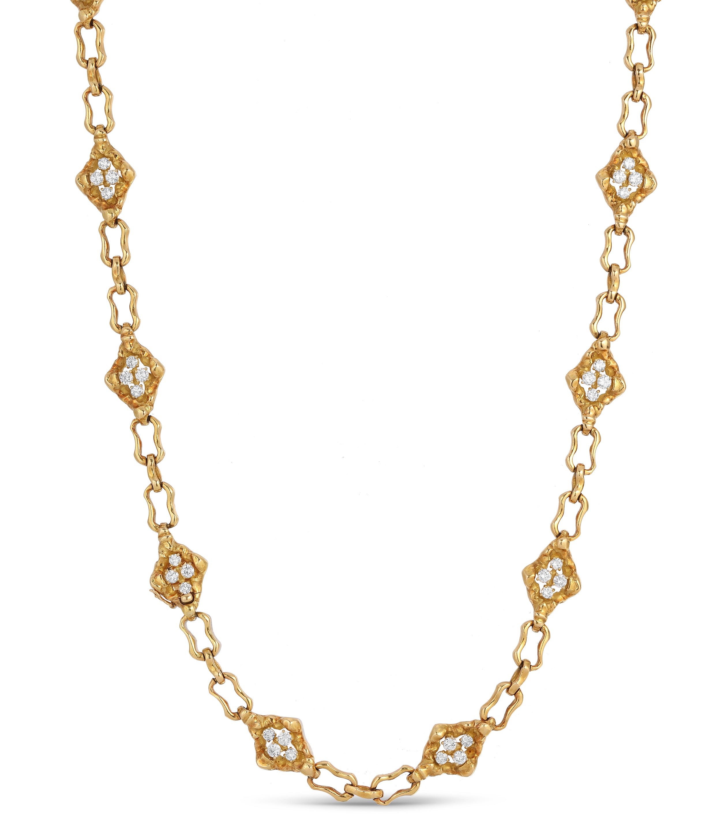 Boucheron Long Diamond Chain Necklace in 18k Gold – Mèrenor