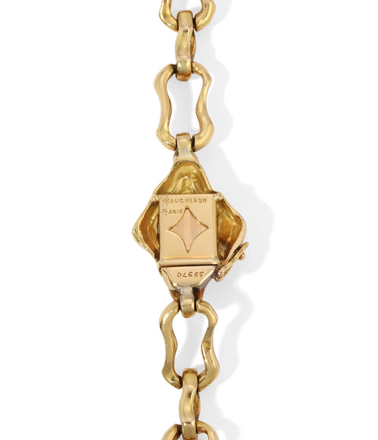 Boucheron Long Diamond Chain Necklace in 18k Gold