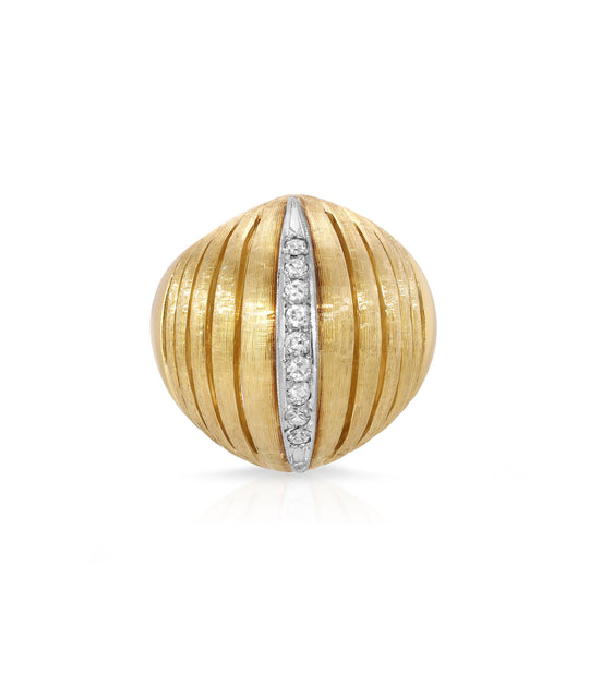 Diamond Dome Ring in 14K Gold