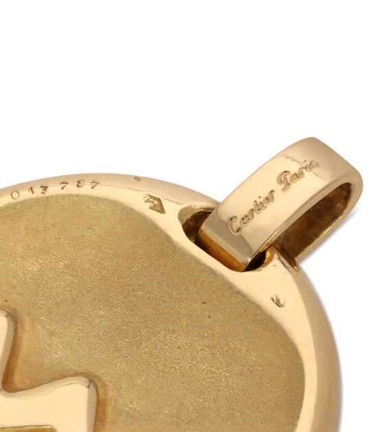 George L'Enfant for Cartier Aquarius Zodiac Pendant in 18k Gold