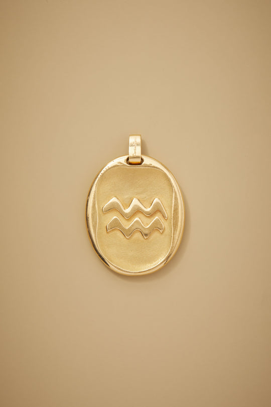 George L'Enfant for Cartier Aquarius Zodiac Pendant in 18k Gold