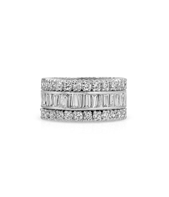 Diamond Baguette Eternity Band in Platinum