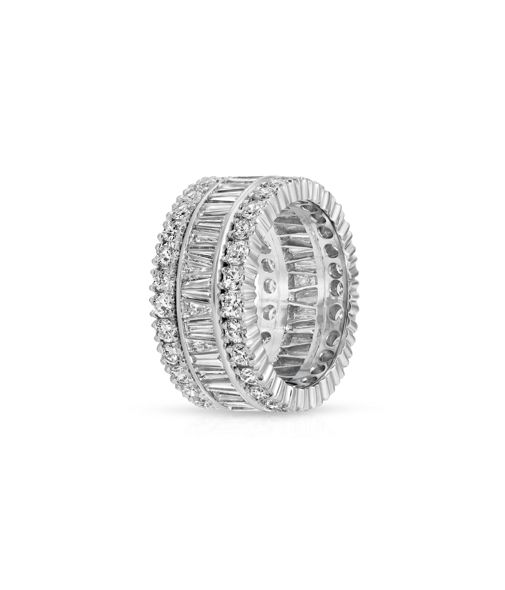 Diamond Baguette Eternity Band in Platinum
