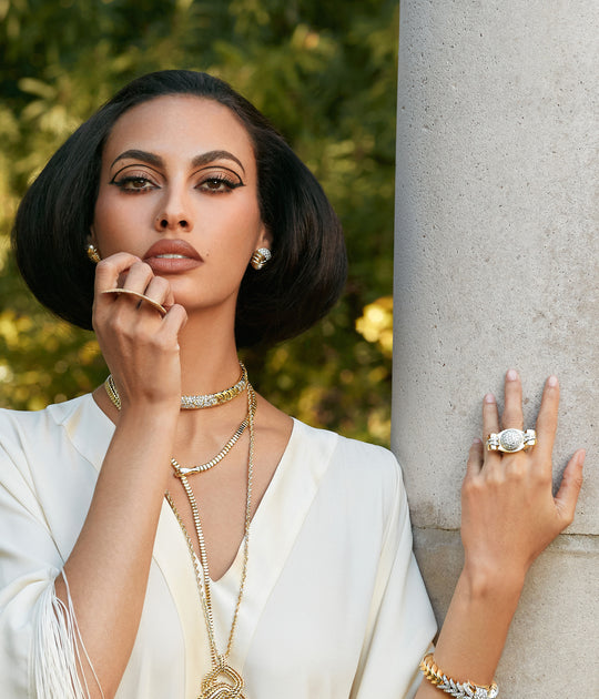 French Retro Diamond Ring in 18K Gold