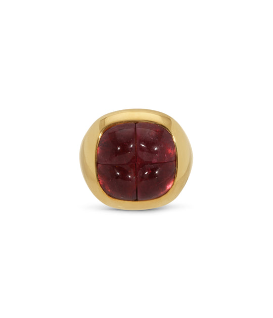 Pomellato Pink Tourmaline Mosaic Ring in 18k Yellow Gold