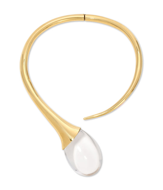 Ilias Lalaounis Rock Crystal Collar Necklace in 18K Gold