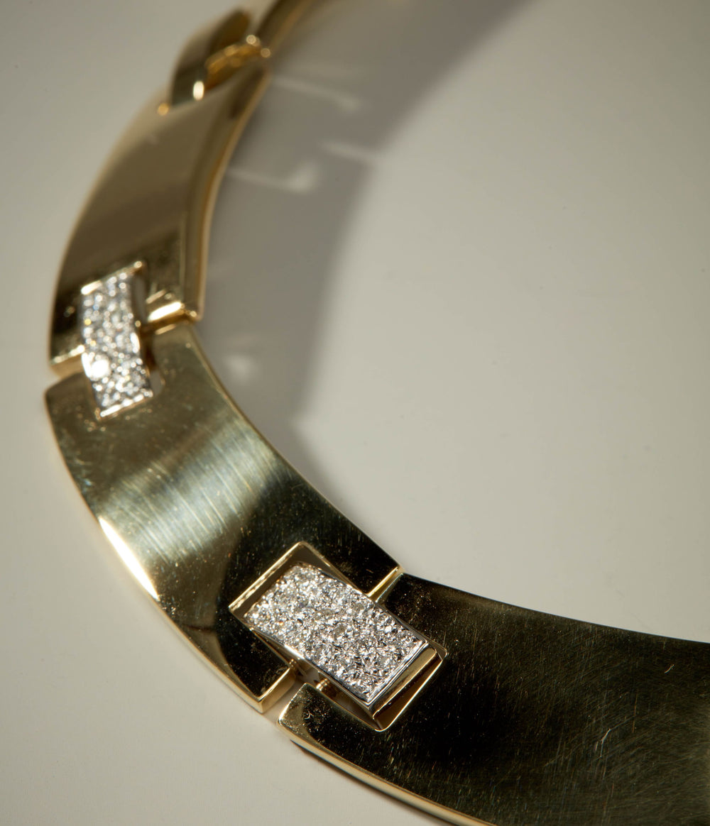 Diamond Collar Necklace in 18K Two-Toned Gold