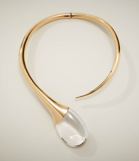 Ilias Lalaounis Rock Crystal Collar Necklace in 18K Gold
