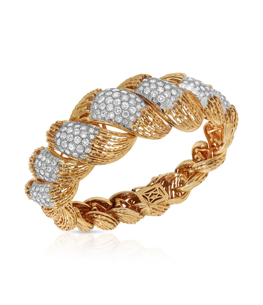 Hammerman Brothers Diamond Bracelet in 18K Gold and Platinum