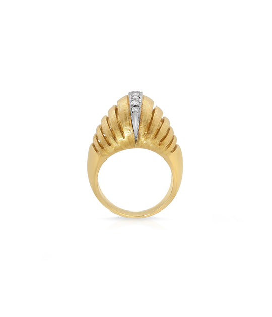 Diamond Dome Ring in 14K Gold