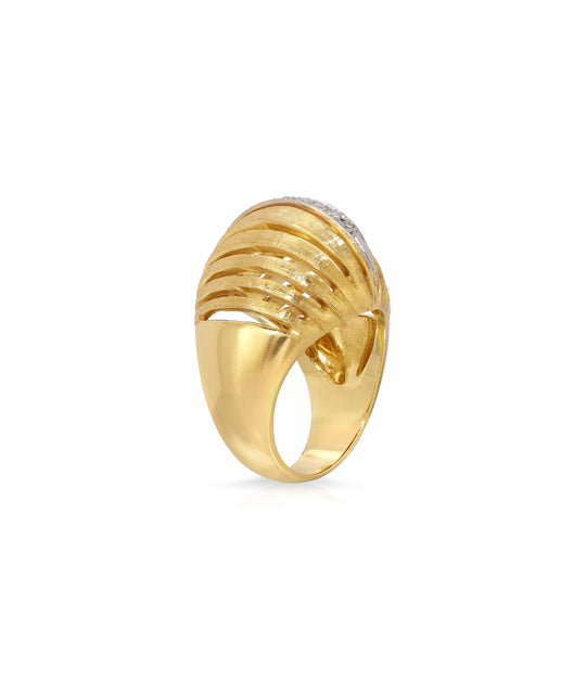 Diamond Dome Ring in 14K Gold