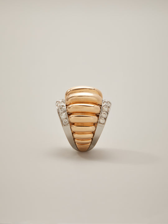 Retro Diamond Ring in 18k Gold