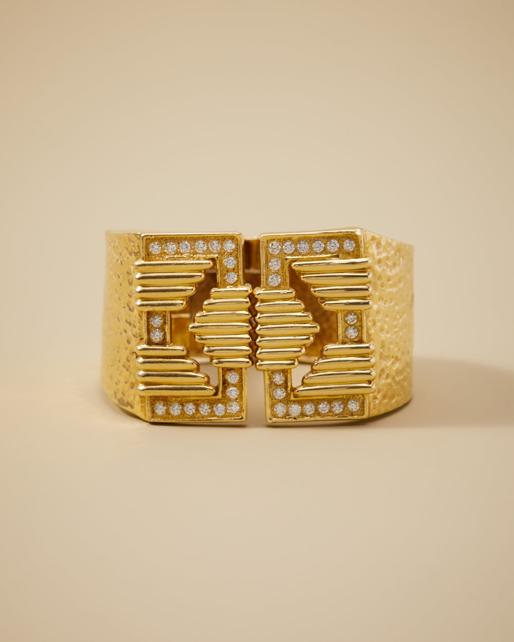 Geometric Diamond Cuff Bracelet in 18k Gold
