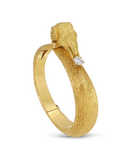 Cartier Elephant Diamond Bangle in 18k Gold