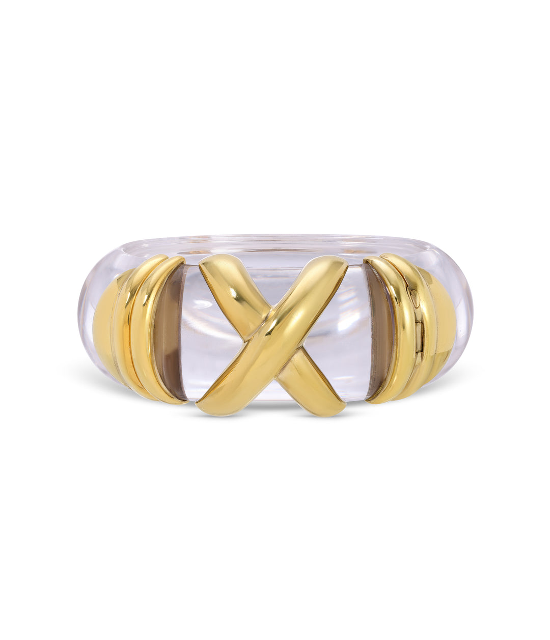 Passadiuti Lucite Bangle in Sterling Silver & 18k Plated Gold