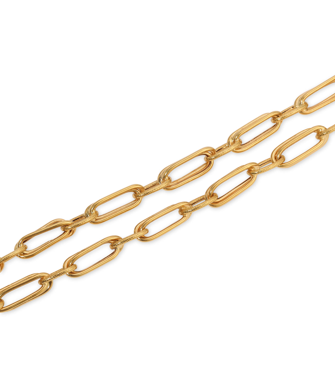 Paper Clip Chain in 18K Gold