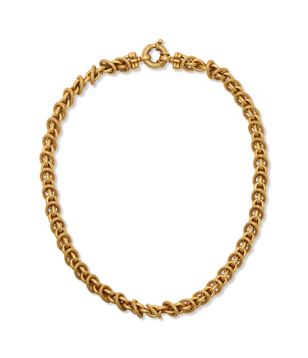 Textured Chain Necklace in 18K gold