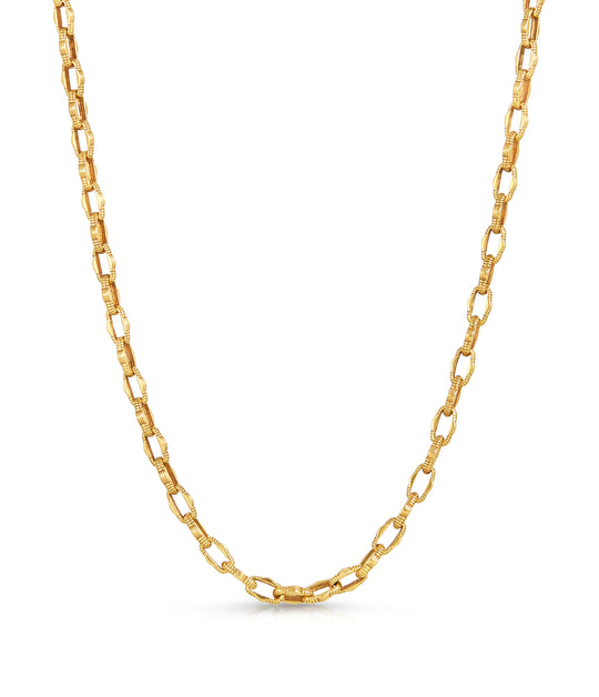 Roberto Coin, Textured Chain in 18K Gold