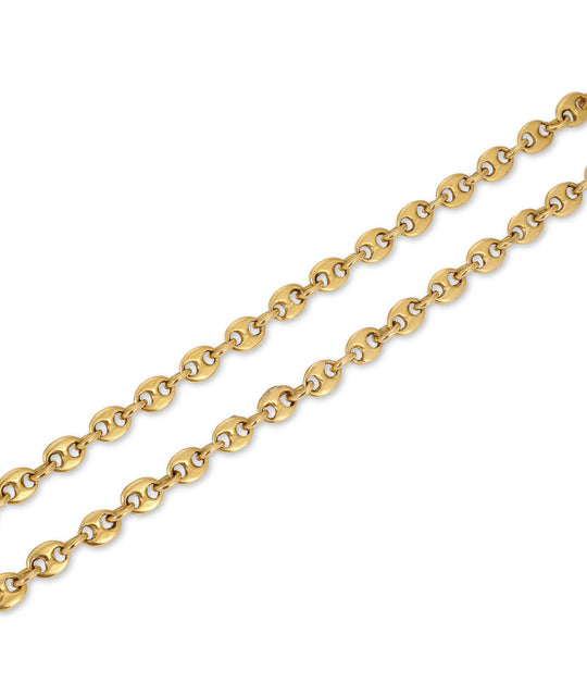 Puffed Mariner Link Chain in 18k Gold