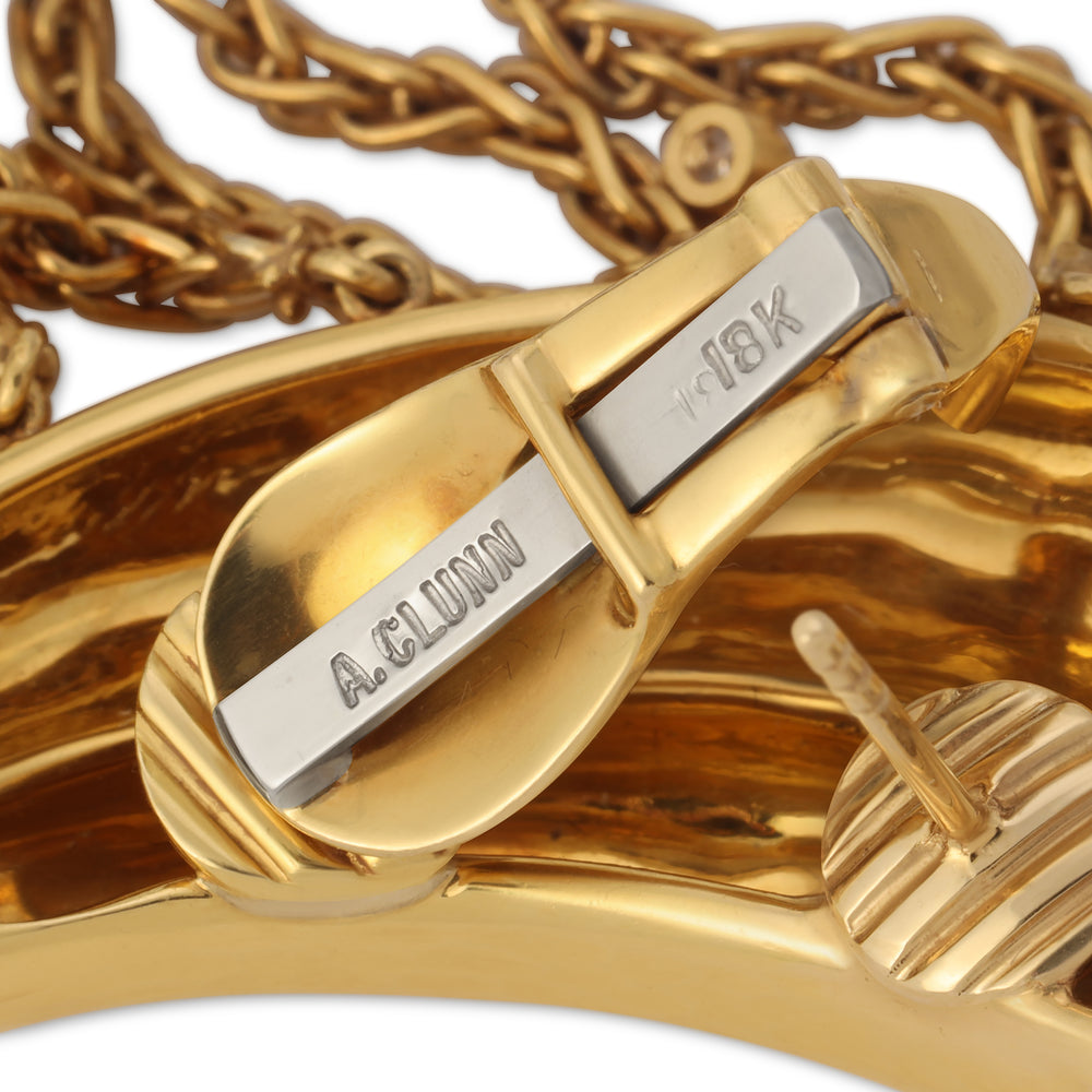 Andrew Clunn Diamond Rope Chain Earrings in 18K Gold