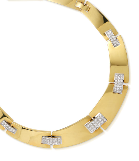 Diamond Collar Necklace in 18K Two-Toned Gold