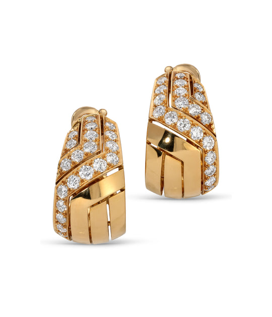 Cartier Diamond Earrings in 18k Gold