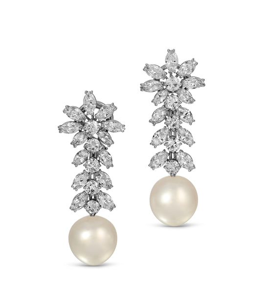 Ruser Platinum, Diamond and Pearl Ear clips