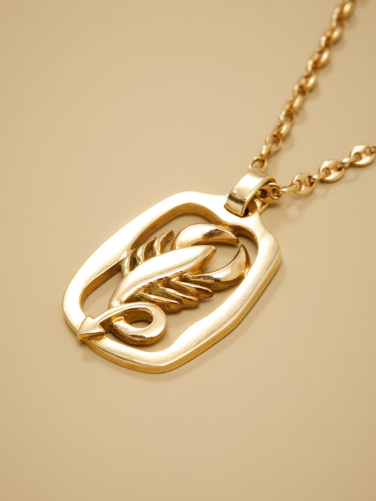 Jean Paris Scorpio Zodiac Pendant in 18k Gold