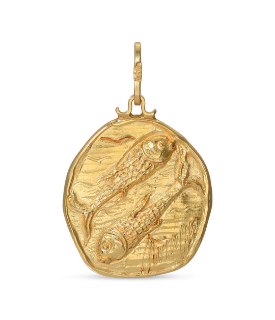 Nino D'Antonio Germano Pisces Zodiac Pendant in 18k Gold