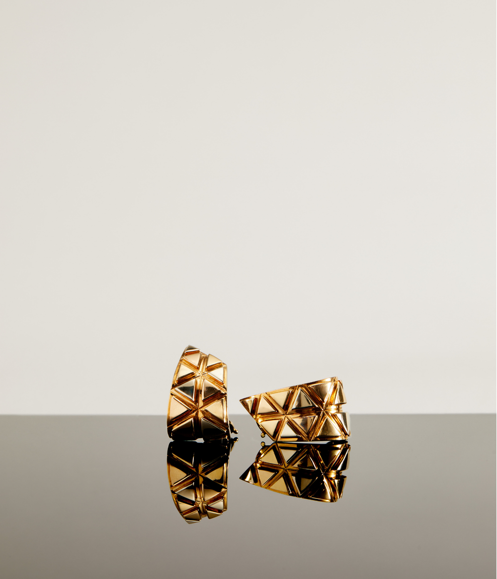 Marina B. Triangolini Ear Clips in 18k Gold
