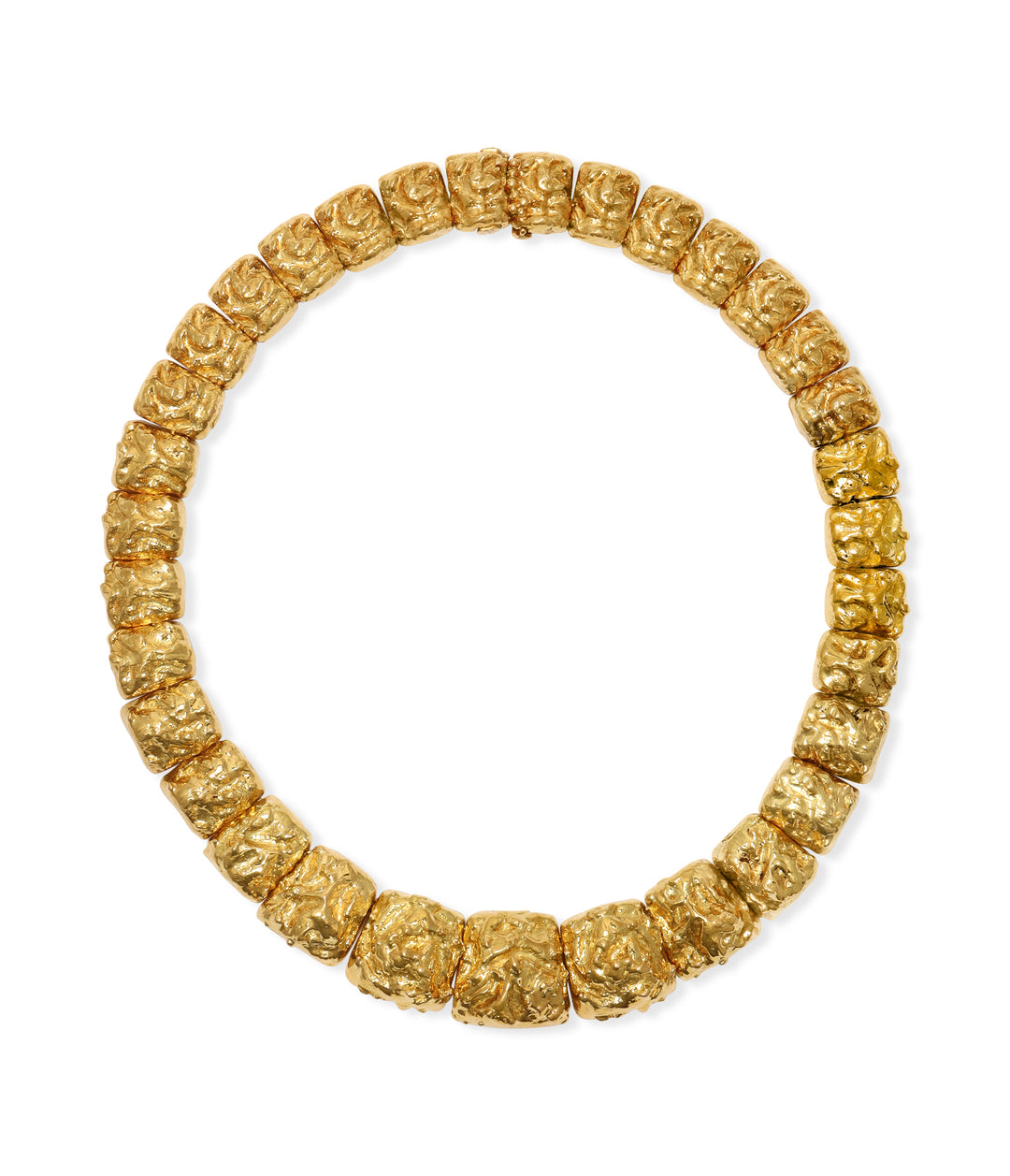 David Webb Textured Collar Necklace in 18K Gold