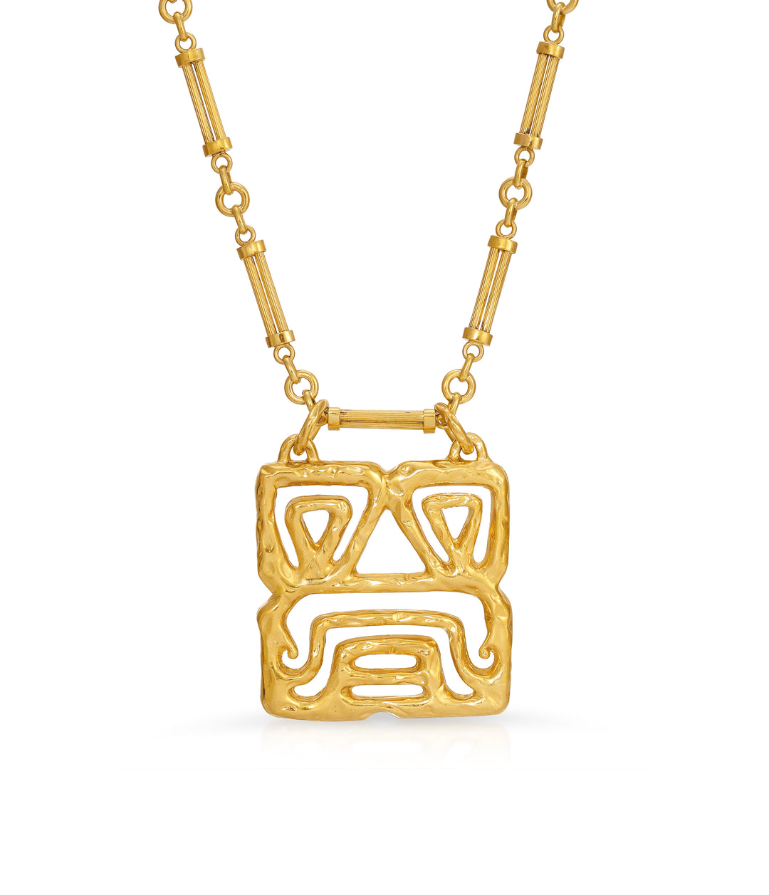 Tiffany & Co., Retro Hammered Gold Pendant
