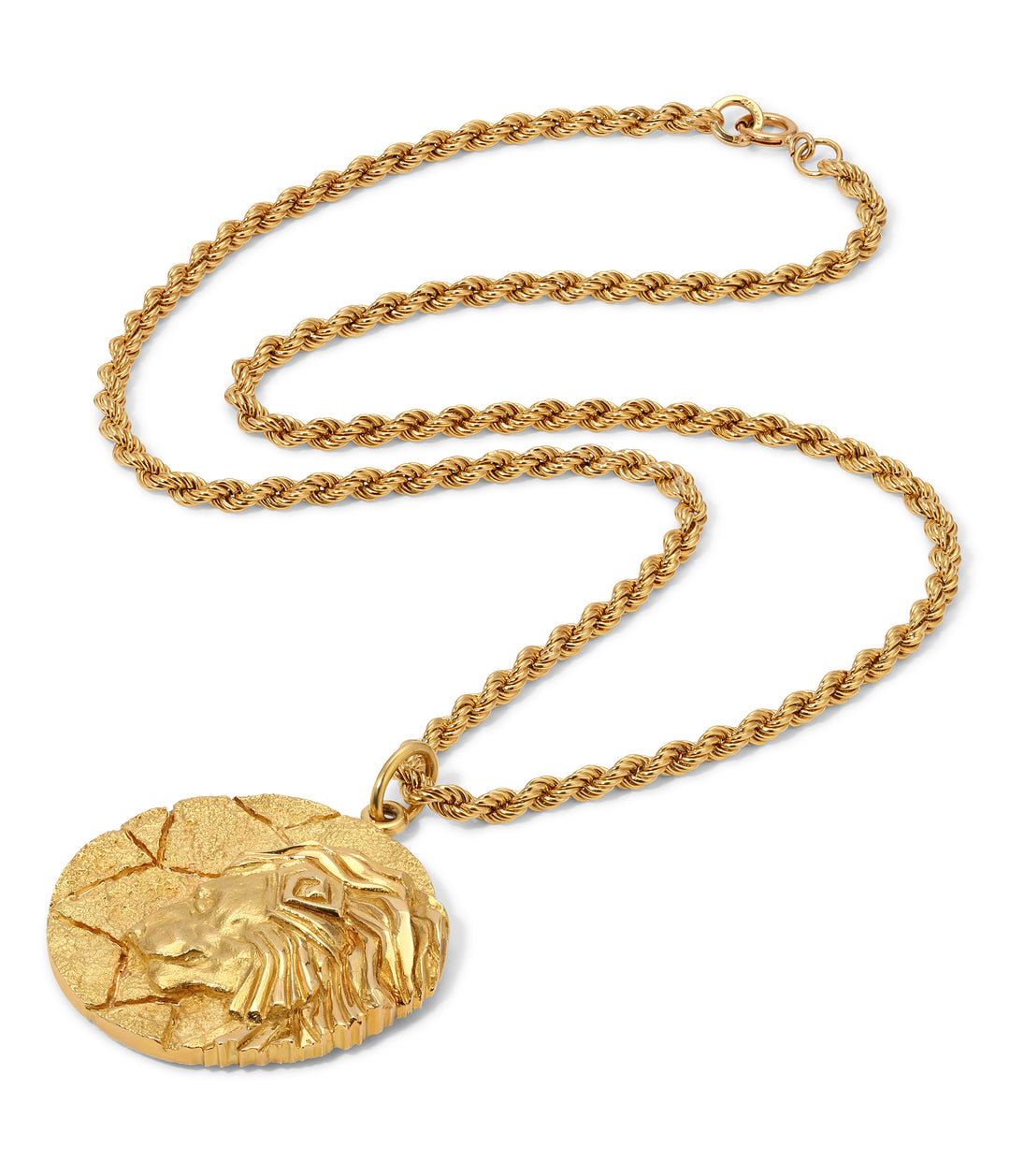 Tiffany & Co. Leo Zodiac Sign Pendant in 18k Gold with Rope Chain in 18k Gold