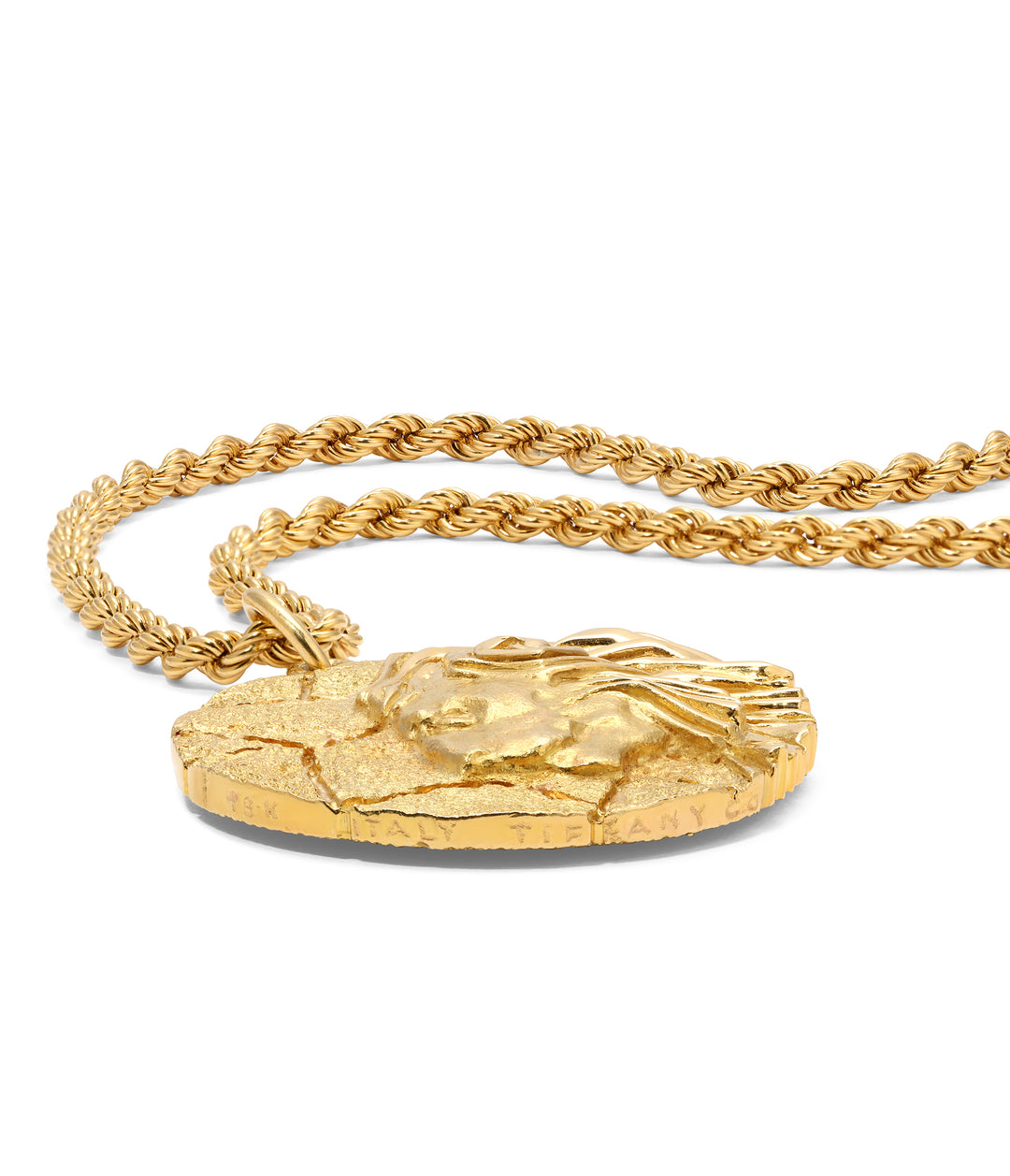 Tiffany & Co. Leo Zodiac Sign Pendant in 18k Gold with Rope Chain in 18k Gold