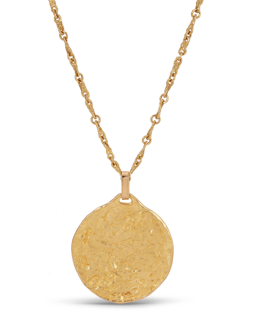 Vintage Celestial Zodiac Medallion Necklace in 18k Gold