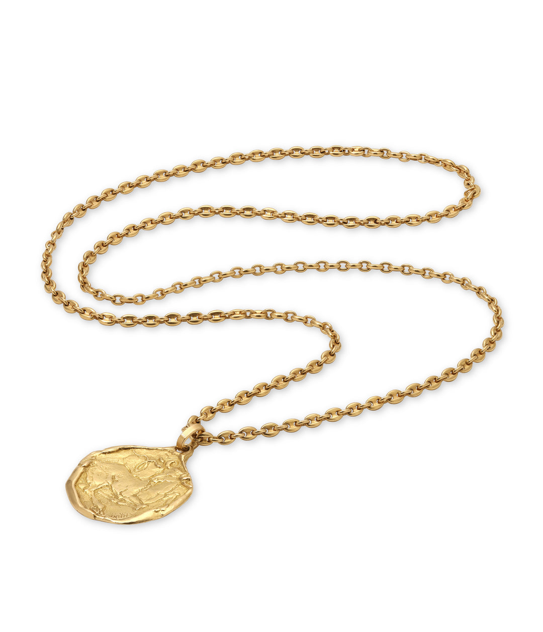 Cartier Aries Zodiac Pendant with Mariner Chain by George L'Enfant in 18k Gold
