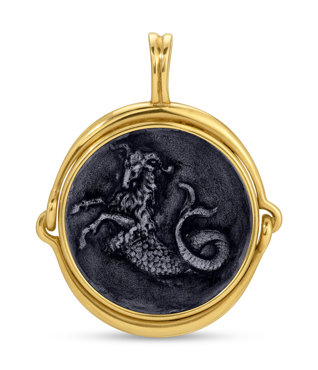 Gucci Rock Crystal Capricorn Pendant in 18k Gold