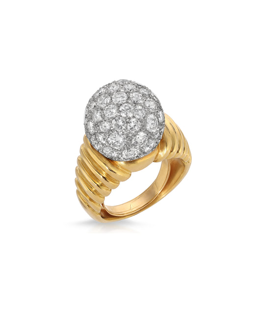 Diamond 'Ball' Ring in 18K Gold