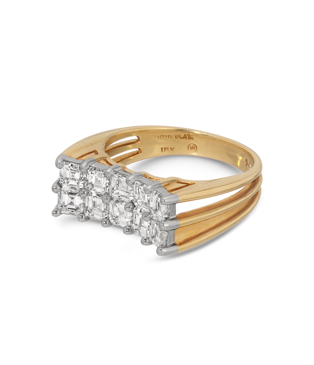 Oscar Heyman Diamond Ring in Platinum and 18k Gold