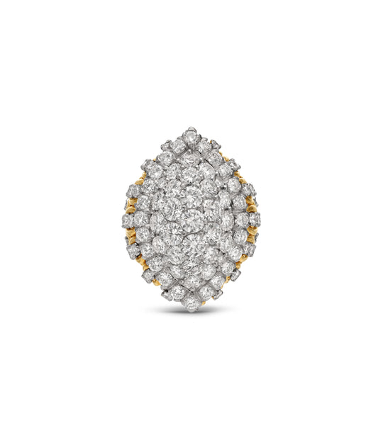 David Webb Diamond Ring in 18k Gold & Platinum