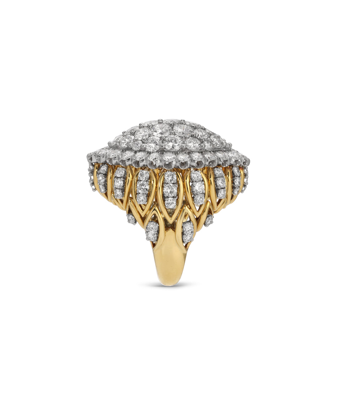David Webb Diamond Ring in 18k Gold & Platinum