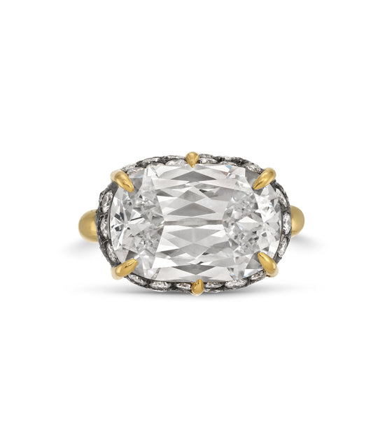 Custom Diamond Ring in Platinum and 18k Gold