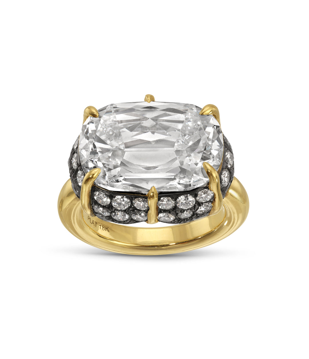 Custom Diamond Ring in Platinum and 18k Gold