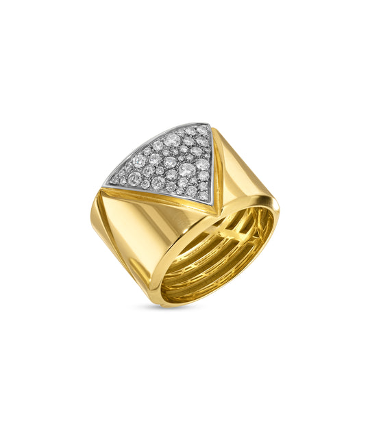 Marina B. Triangoli Diamond Band in 18k Gold