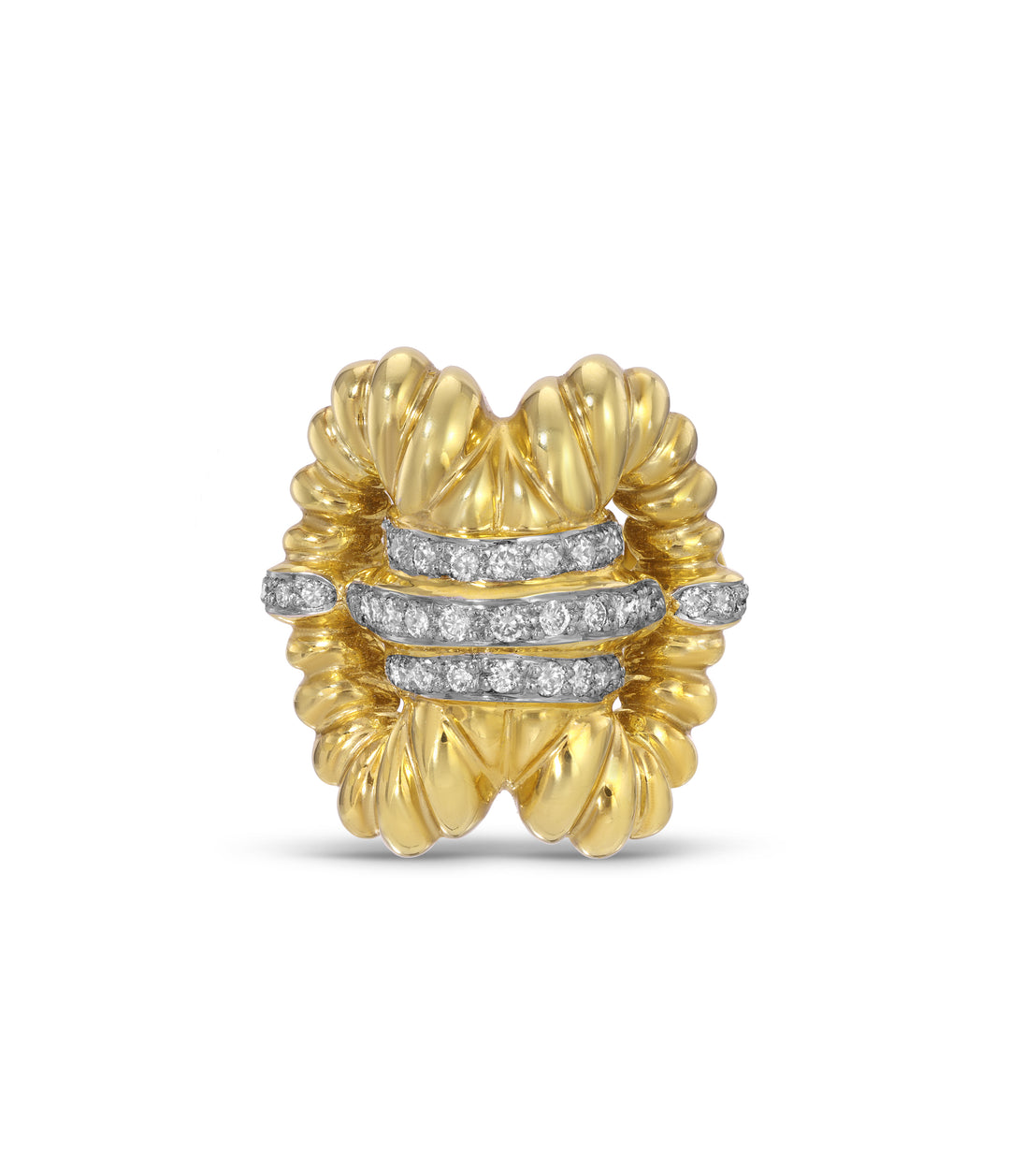 Diamond Knot Ring in 18k Gold